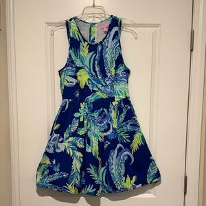 Lilly Pulitzer Blue and Green Tropical Dress